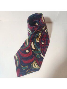 Vintage Boxelder Ken Mowatt Tribal Art NW Pacific Coast Silk Tie Entering Light